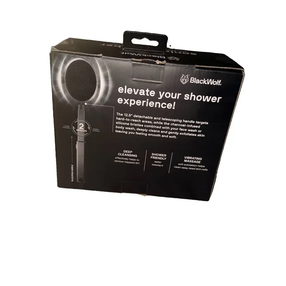 Black Wolf Sonic Scrubber Vibrating Face & Body Brush